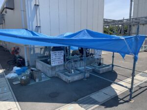 塩酸タンクポンプヤードFRP施工 詳細画像