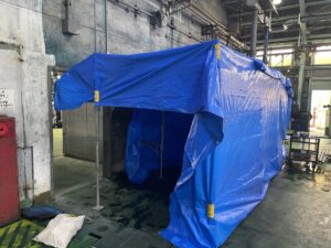 埋設タンク撤去　タンク移設　FRP床補修 詳細画像