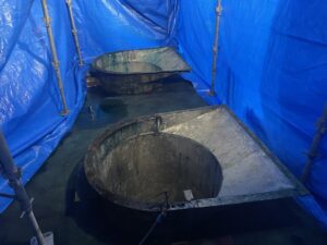 埋設タンク撤去　タンク移設　FRP床補修 詳細画像