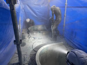 埋設タンク撤去　タンク移設　FRP床補修 詳細画像