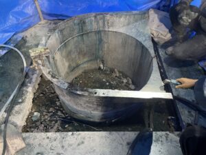 埋設タンク撤去　タンク移設　FRP床補修 詳細画像