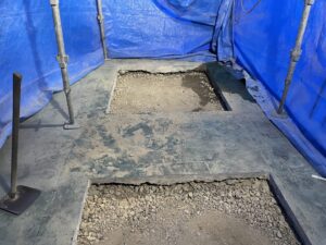 埋設タンク撤去　タンク移設　FRP床補修 詳細画像