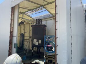 埋設タンク撤去　タンク移設　FRP床補修 詳細画像