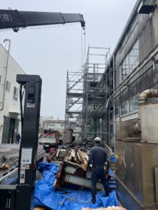屋外集塵機・デッキ撤去廃棄 詳細画像