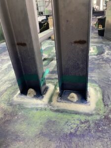 支持金具アンカー部FRP施工 詳細画像