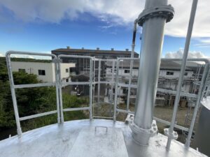 タンク上部手摺更新工事 詳細画像