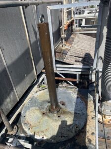 屋外撹拌機用減速機更新工事 詳細画像