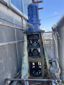 屋外撹拌機用減速機更新工事 詳細画像