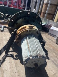 屋外撹拌機用減速機更新工事 詳細画像