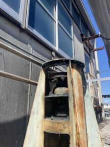 屋外撹拌機用減速機更新工事 詳細画像