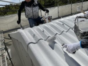 スレート屋根遮熱塗装工事 詳細画像