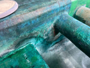 FRPクラック配管補修　メクラ工事 詳細画像